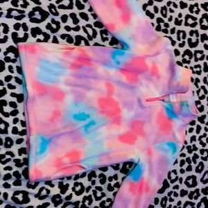 fuzzy warm sweatshirt /tie die
